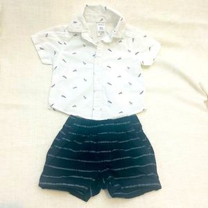 Carter’s Baby Boy 2 Piece set Polo and Shorts SIZE 6 months preloved 💕